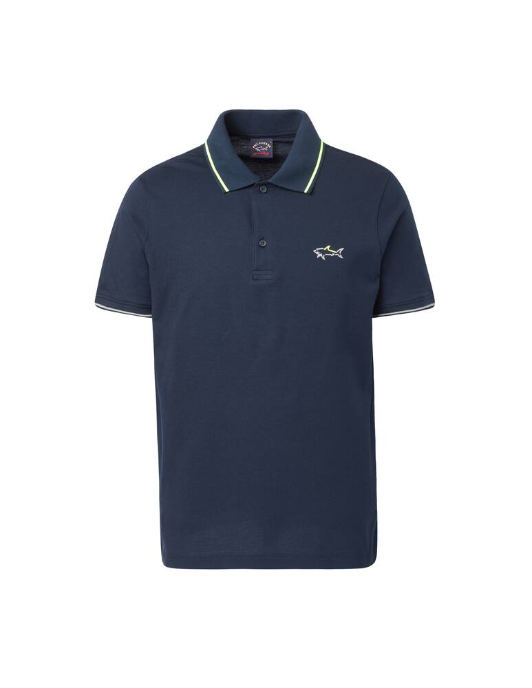 rinascente Paul & Shark Reflective contrast logo piquet polo - multi