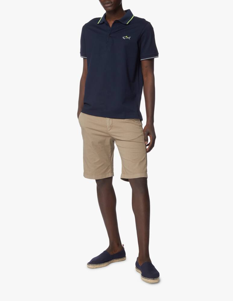 rinascente Paul & Shark Reflective contrast logo piquet polo - multi