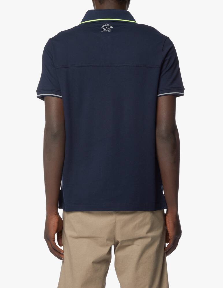 rinascente Paul & Shark Reflective contrast logo piquet polo - multi