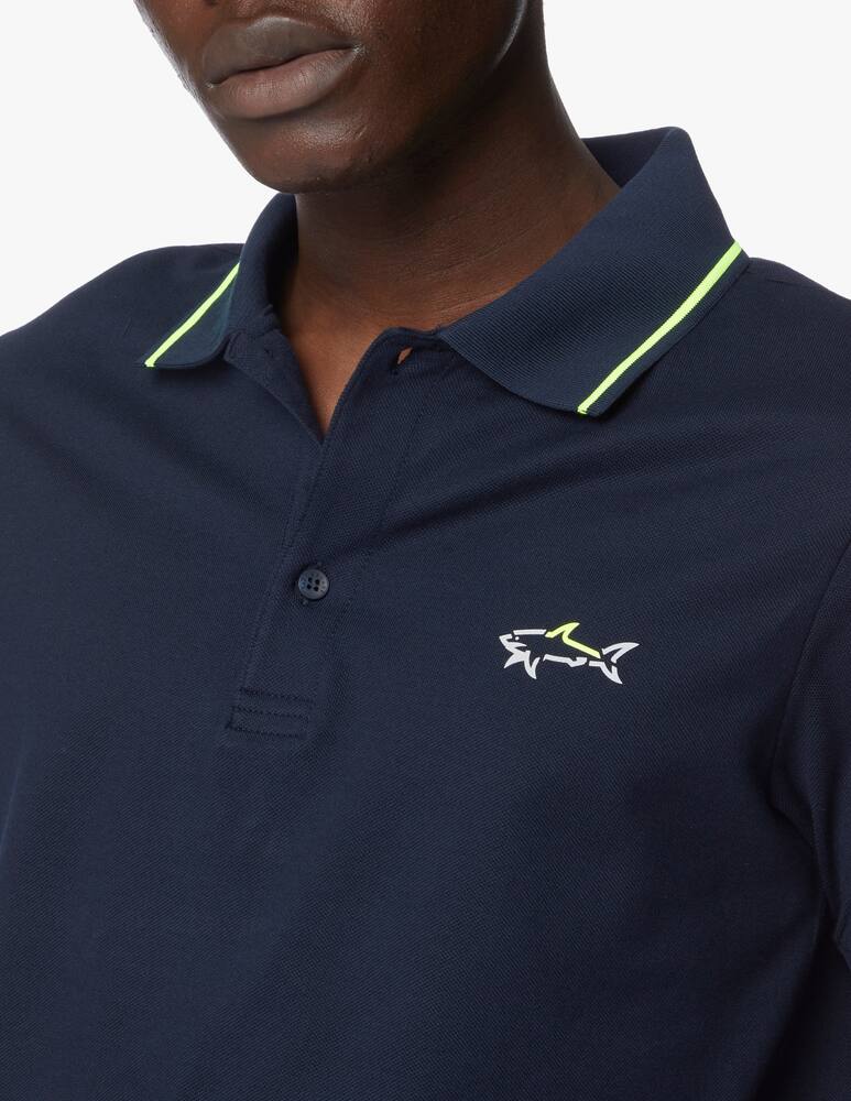 rinascente Paul & Shark Reflective contrast logo piquet polo - multi