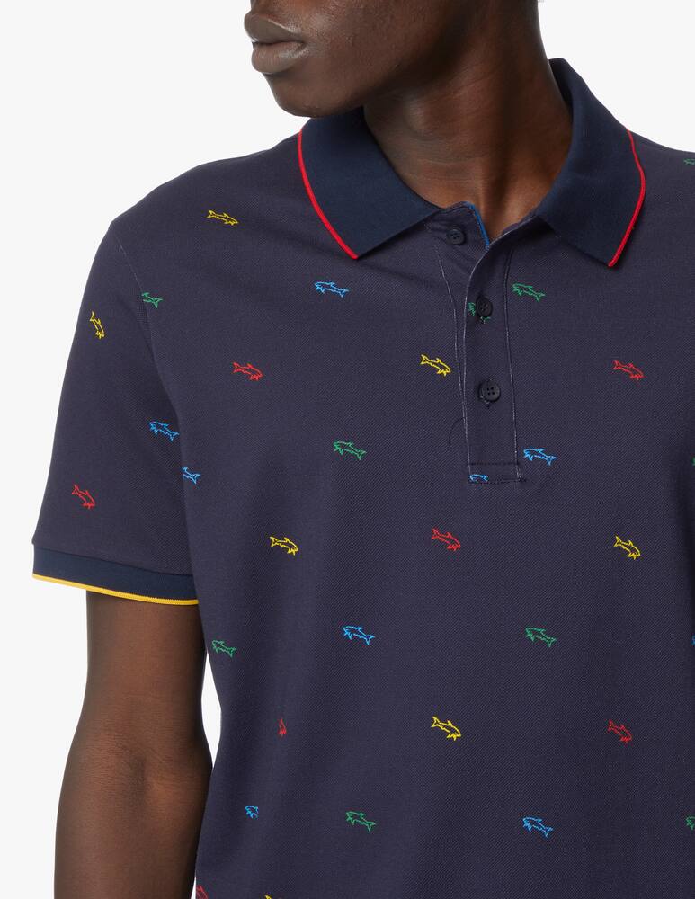 rinascente Paul & Shark Polo mc shark print ao - multicolor