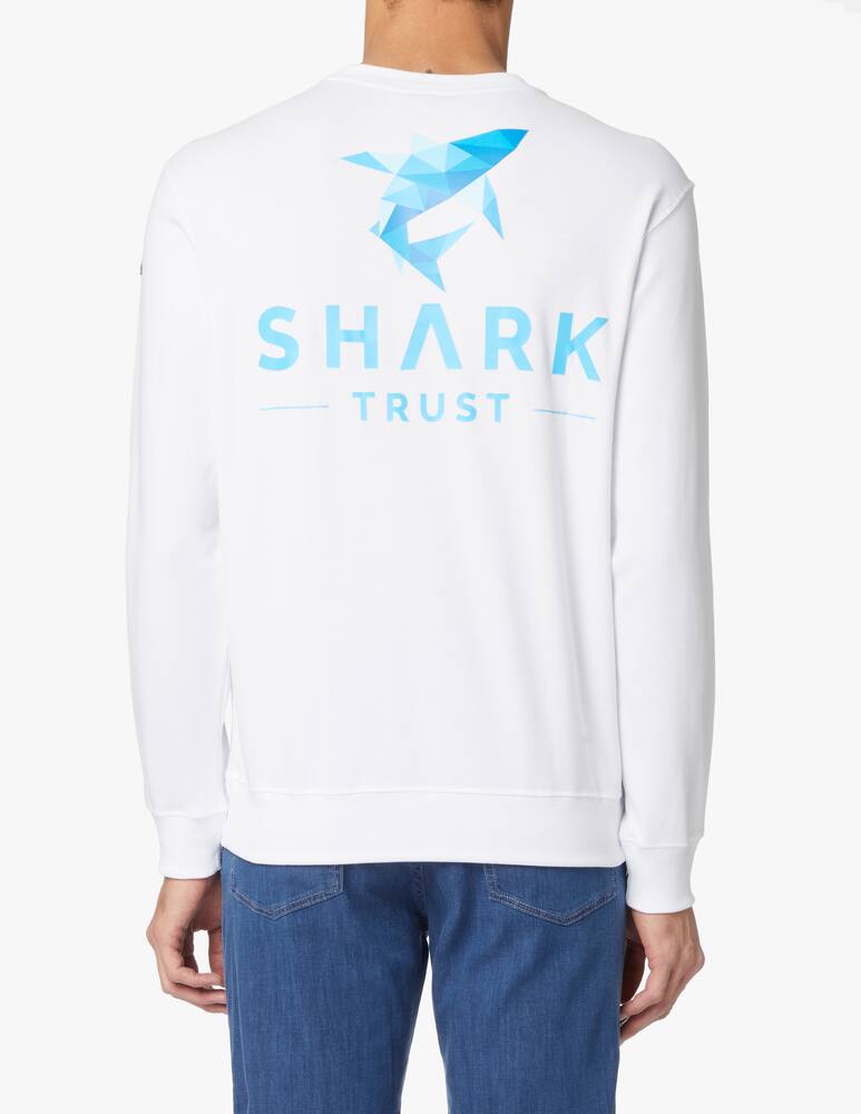 rinascente Paul & Shark Felpa girocollo shark ricamato - bianco