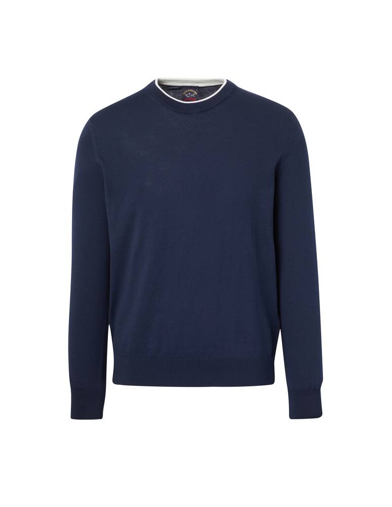 rinascente Paul & Shark Cotton basic yatching sweater - blue