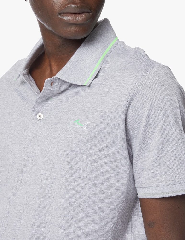 rinascente Paul & Shark Reflective contrast logo piquet polo - multi