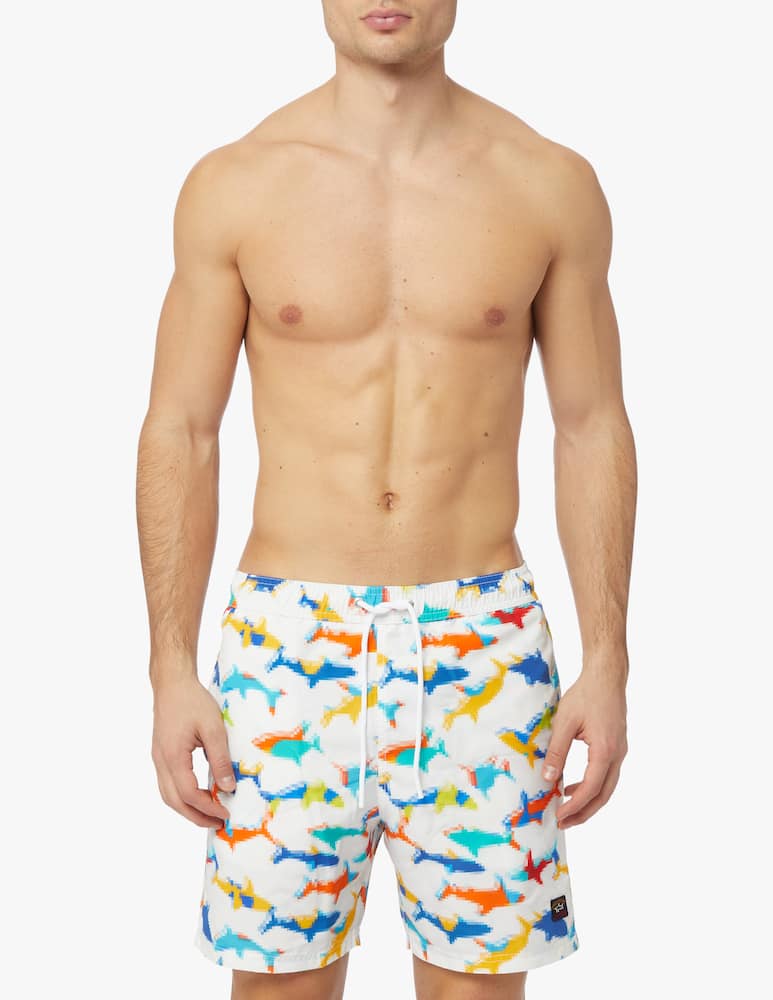 rinascente Paul & Shark Pixel shark swimshort - multi
