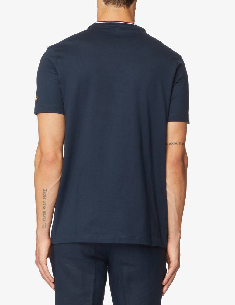 rinascente Paul & Shark Bigo logo shark tricolor roundneck t-shirt - multi