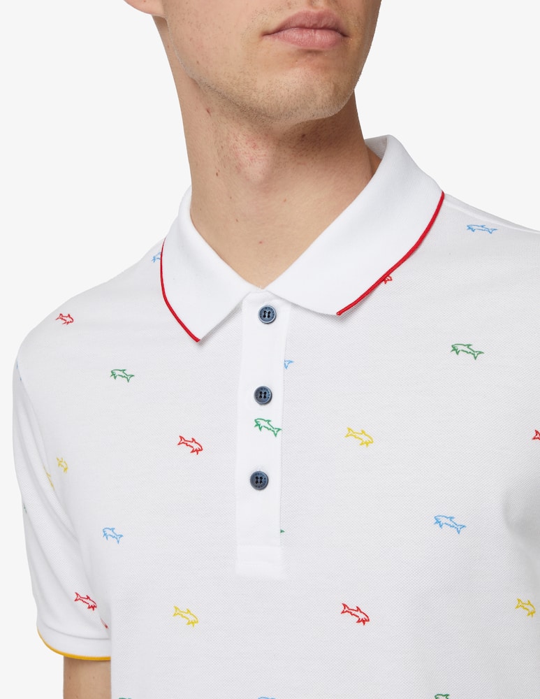 rinascente Paul & Shark Polo mc shark print ao - multicolor