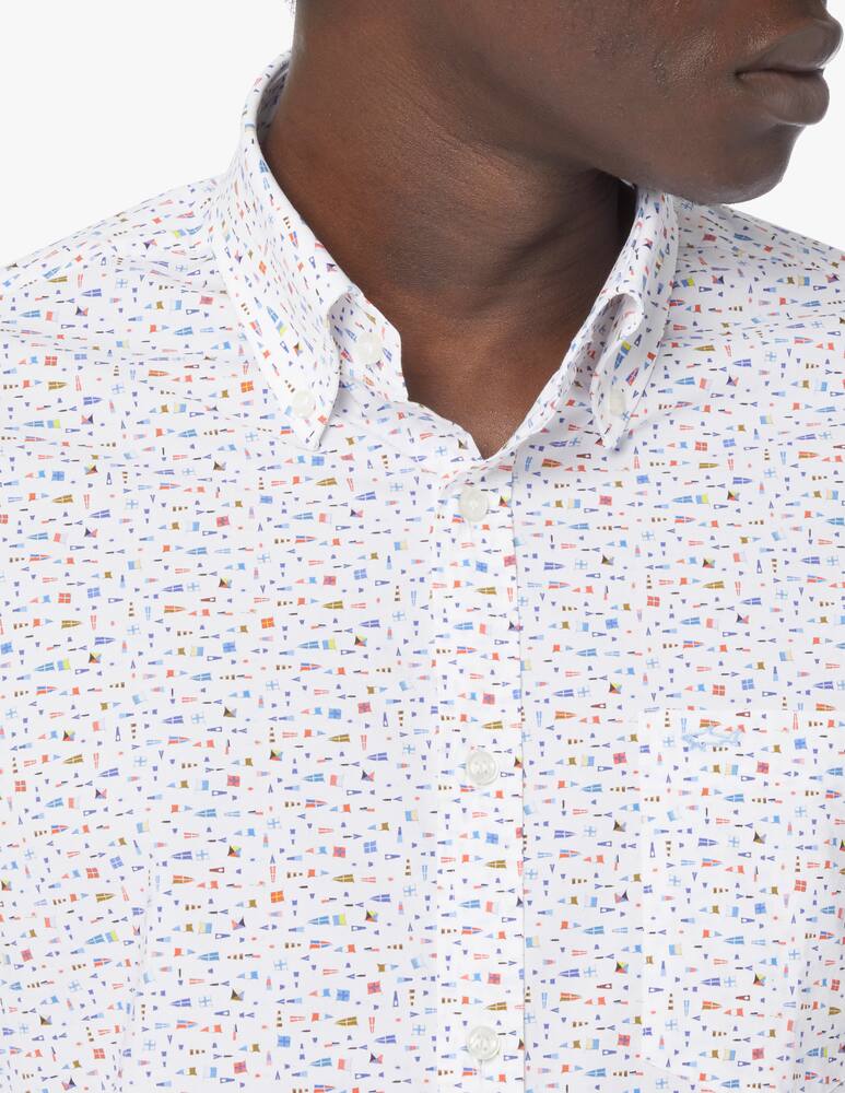 rinascente Paul & Shark Small flags shirt - white