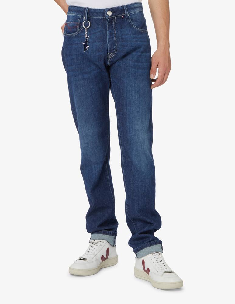 rinascente Paul & Shark Red rivet jeans - blue