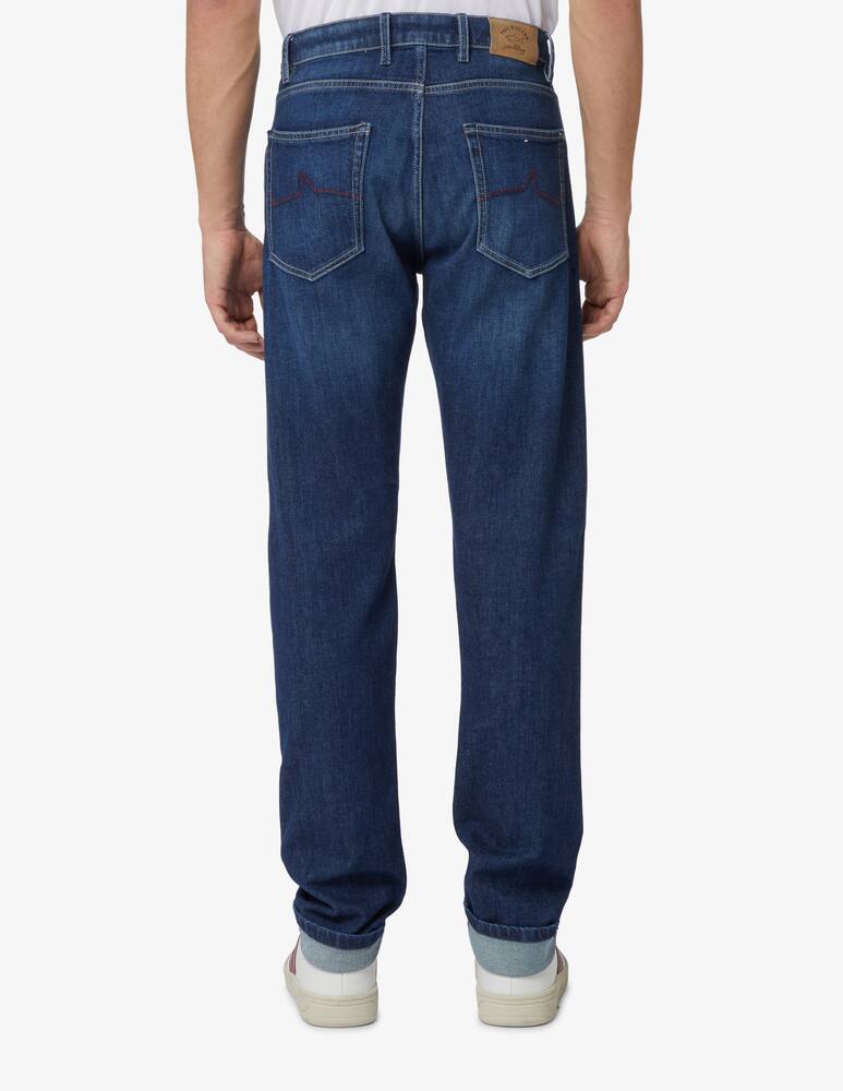 rinascente Paul & Shark Red rivet jeans - blue