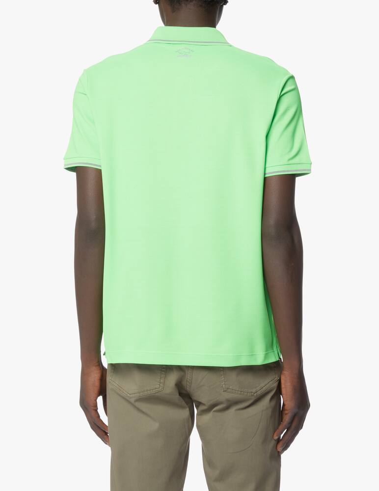 rinascente Paul & Shark Polo mc piquet logo reflective - verde