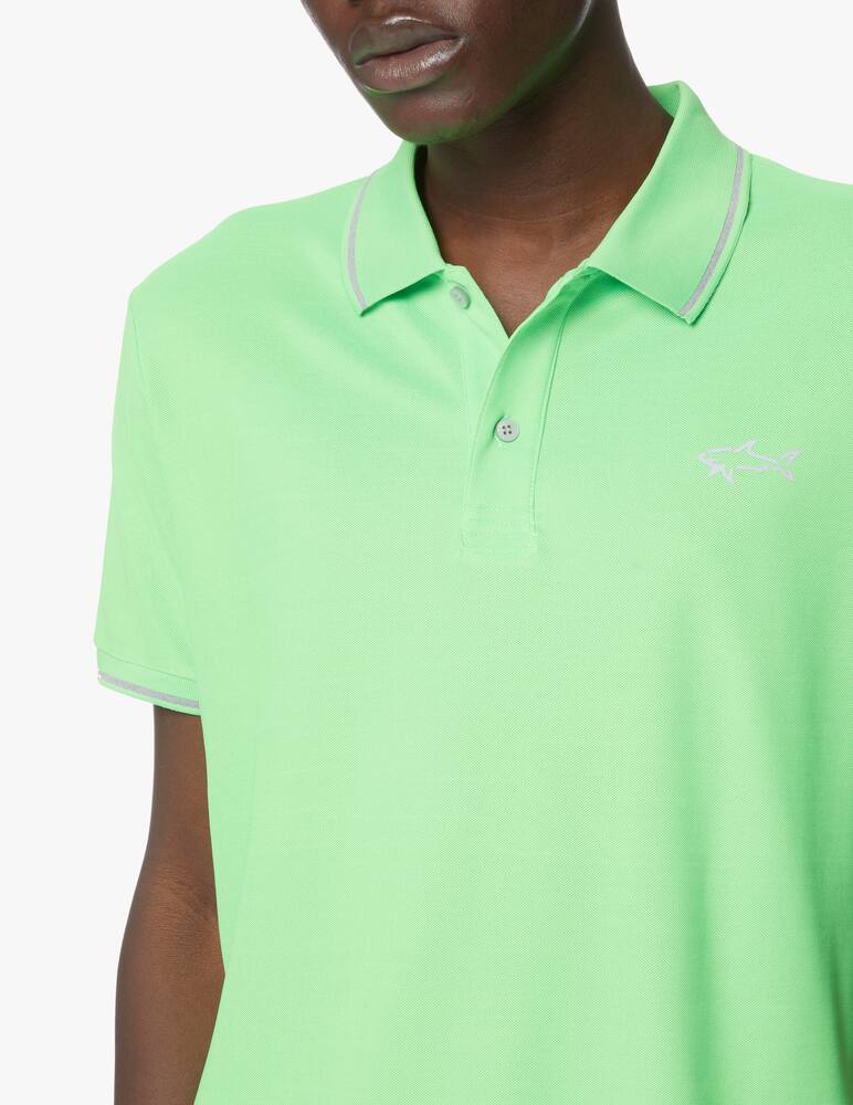 rinascente Paul & Shark Polo mc piquet logo reflective - verde