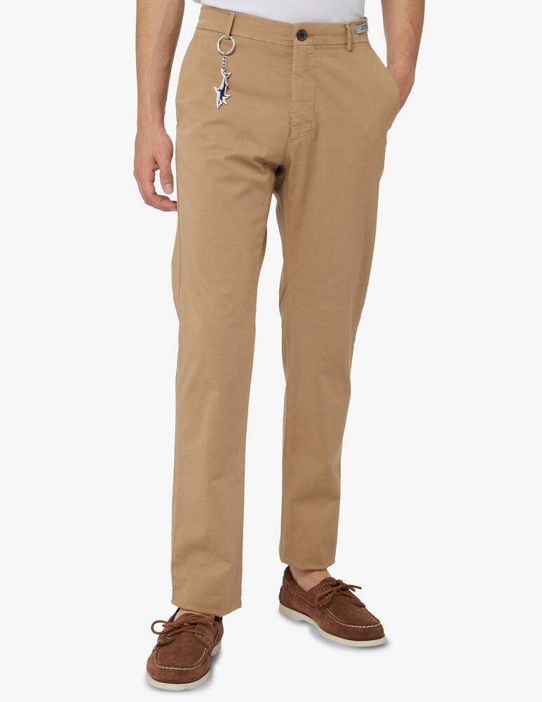 rinascente Paul & Shark Pantalone chino lino cotone - oliva