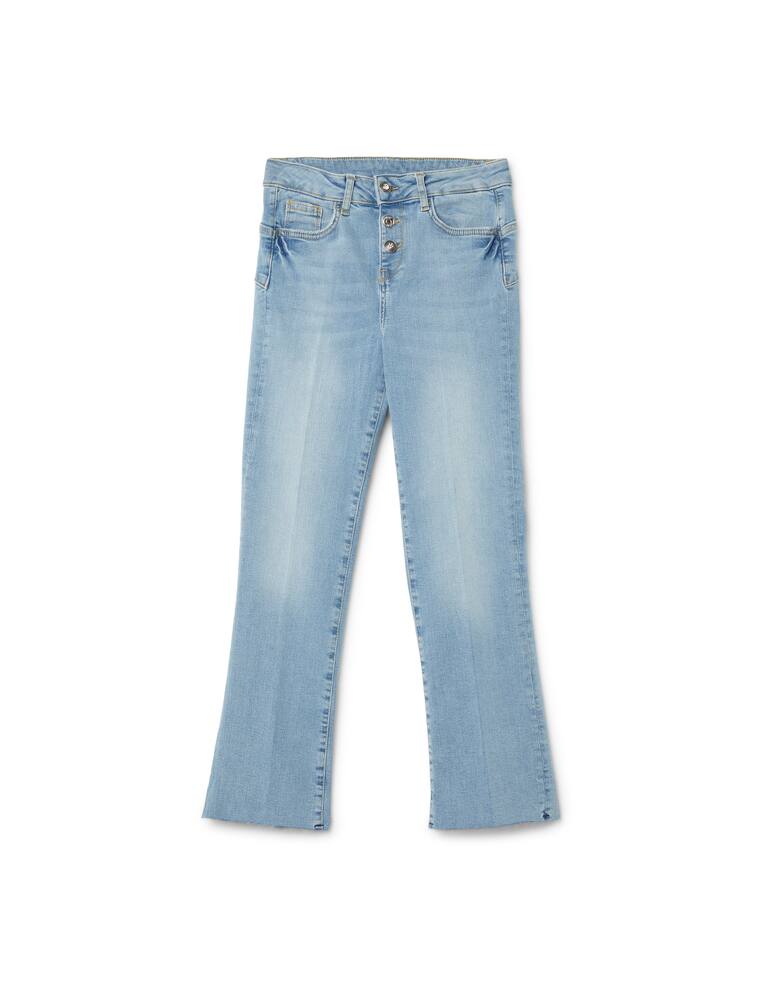 rinascente Liu Jo Vista mid rise fly tromb jeans - light blue