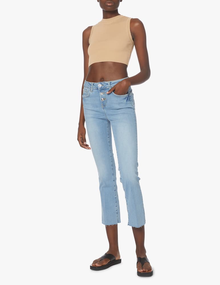 Liu Jo Vista mid rise fly tromb jeans - light blue - picture 1 Liu Jo Vista mid rise fly tromb jeans - light blue - picture 1