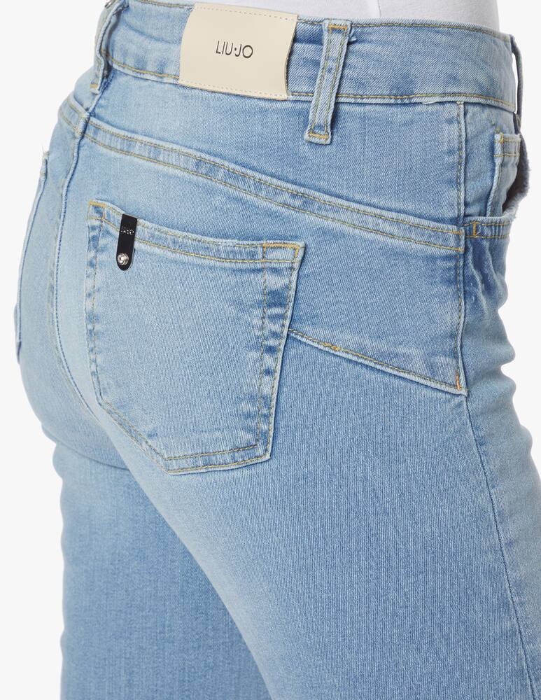rinascente Liu Jo Vista mid rise fly tromb jeans - light blue