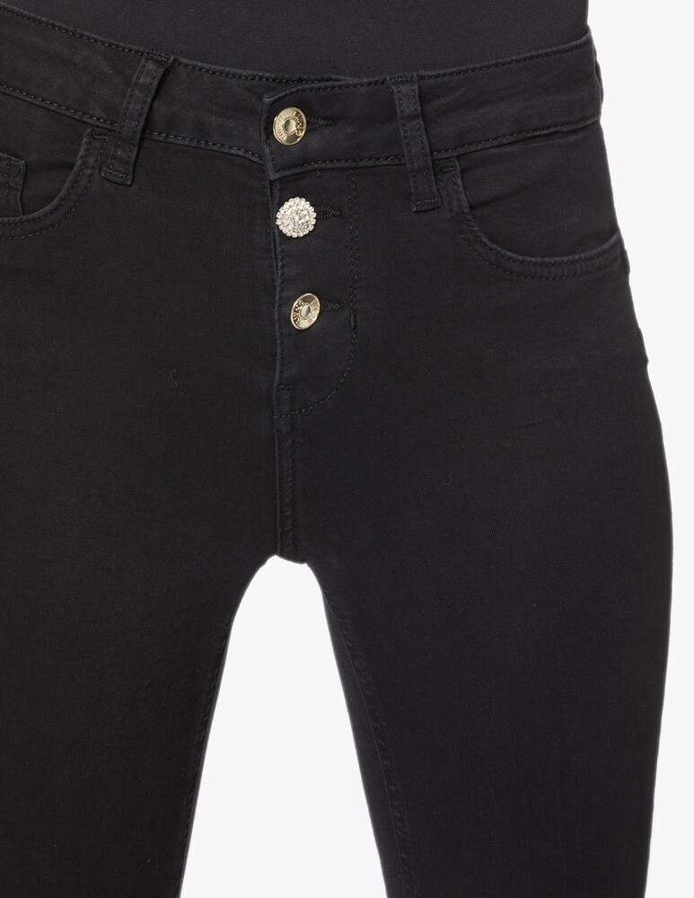 rinascente Liu Jo Vista mid rise fly tromb jeans - black