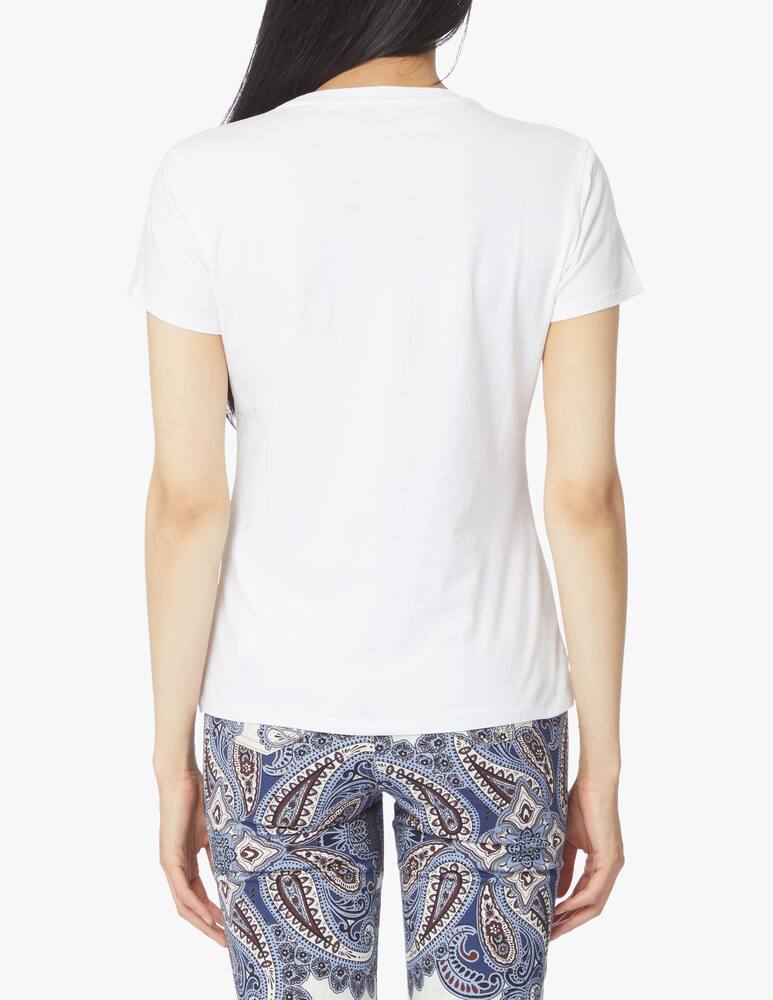 rinascente Liu Jo T-shirt in cotone stampa food strass - bianco