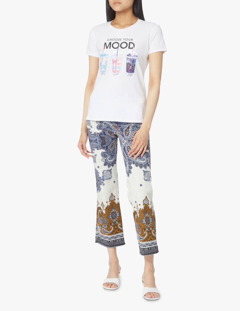 Liu Jo T-shirt in cotone stampa food strass - bianco - immagine 2 Liu Jo T-shirt in cotone stampa food strass - bianco - immagine 2
