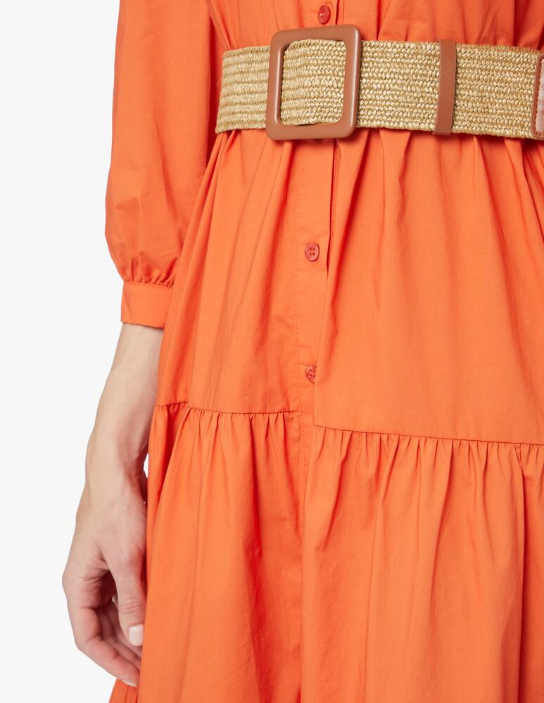rinascente Liu Jo Vestito midi a manica lunga chemisier - arancione