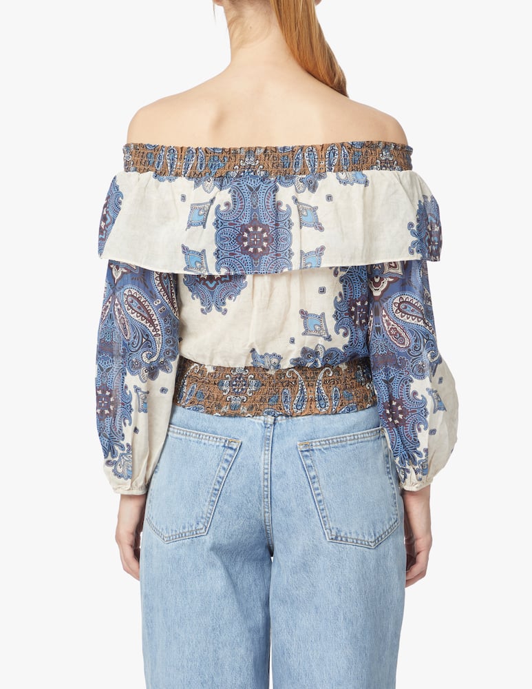 rinascente Liu Jo Long sleeved blouse with paisley print - multi