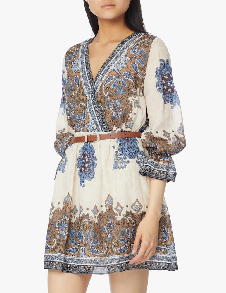 rinascente Liu Jo Vestito corto a manica lunga con stampa paisley - multicolor