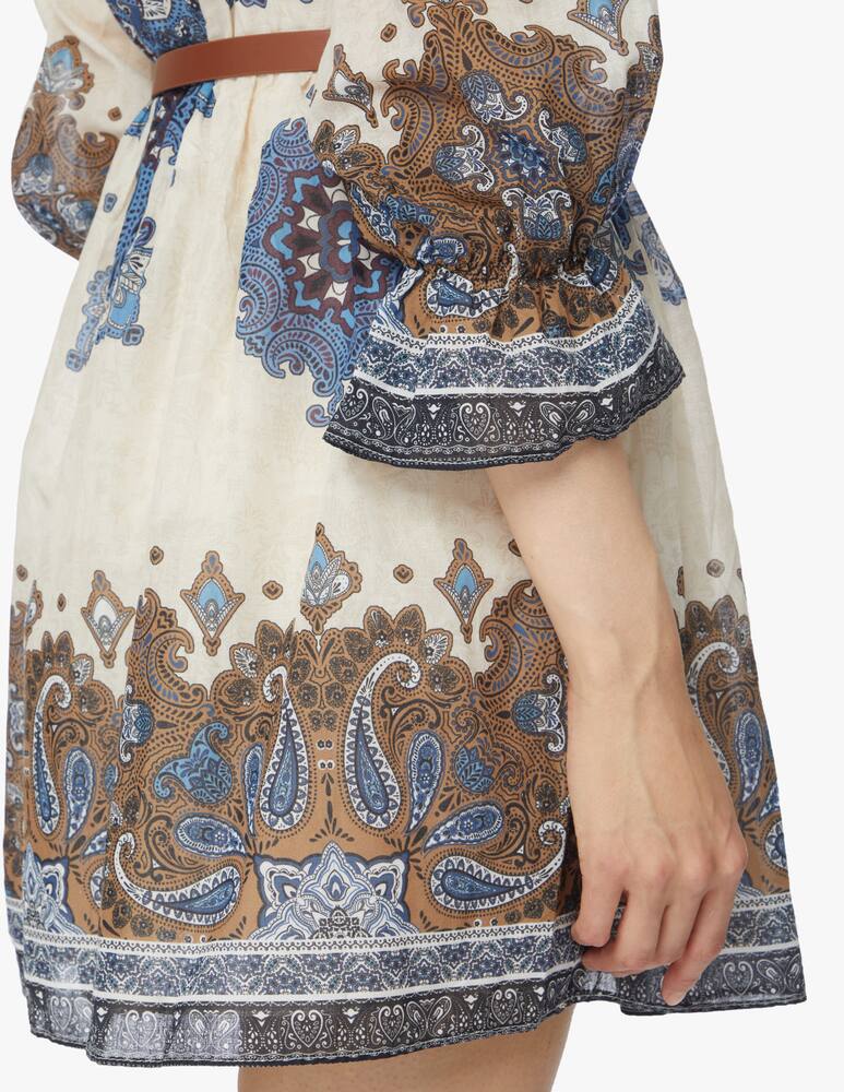 rinascente Liu Jo Vestito corto a manica lunga con stampa paisley - multicolor