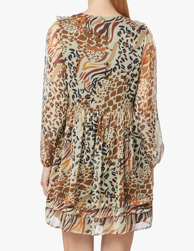 rinascente Liu Jo Vestito corto a manica lunga - marrone