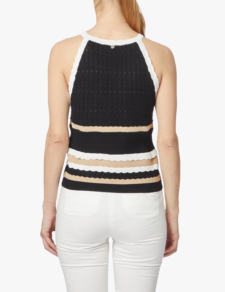 rinascente Liu Jo Top senza maniche in misto viscosa - nero