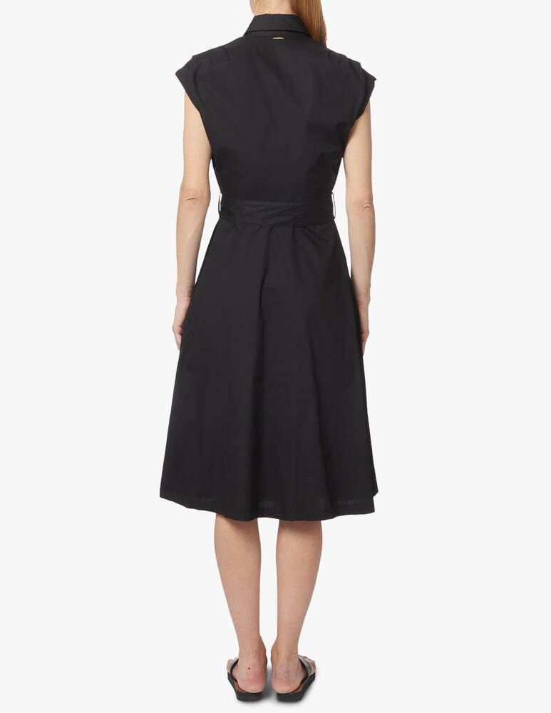 rinascente Liu Jo Cotton sleeveless midi dress - black