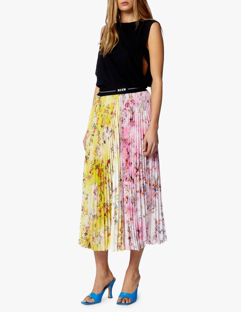 rinascente MSGM Midi floral pleated skirt