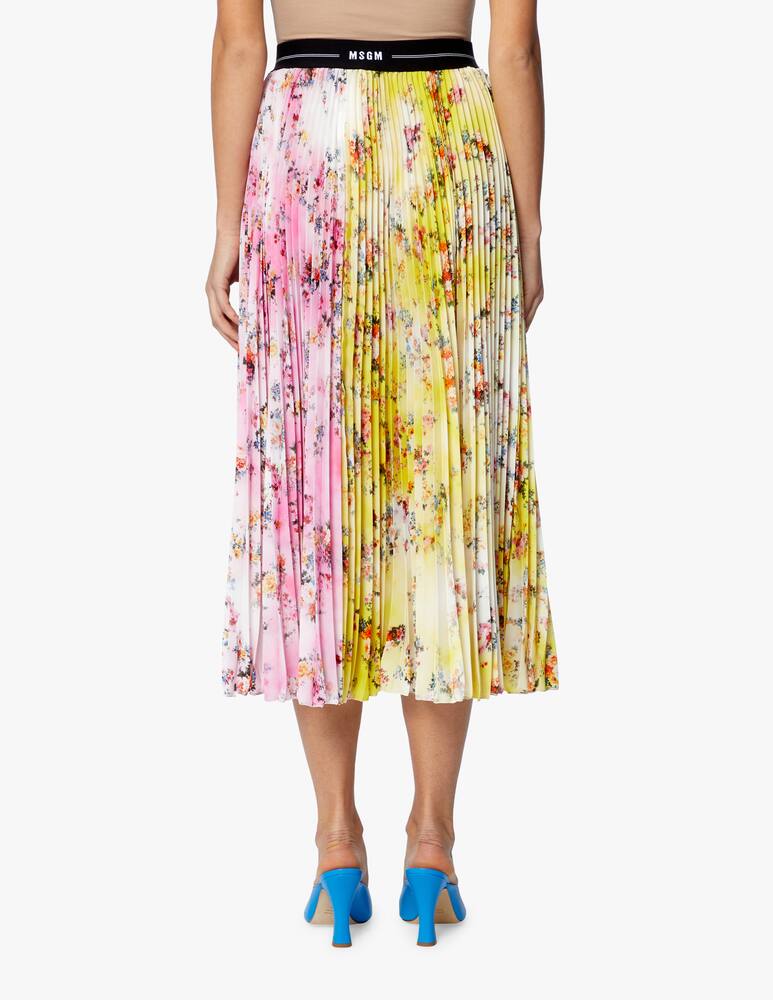 rinascente MSGM Midi floral pleated skirt