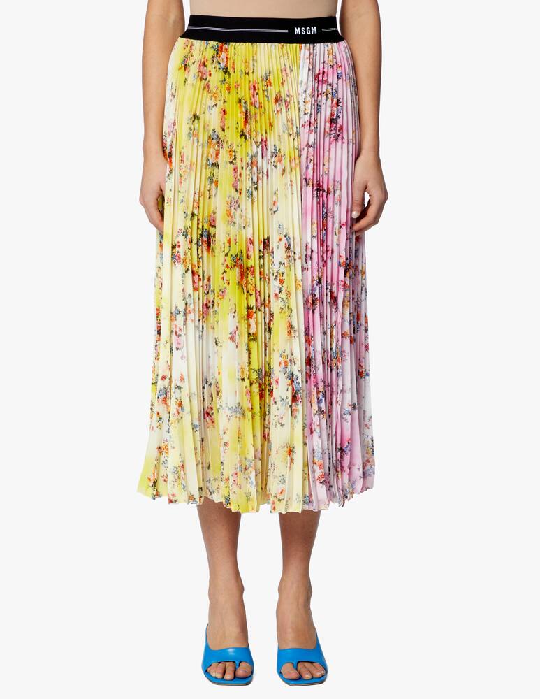 rinascente MSGM Midi floral pleated skirt
