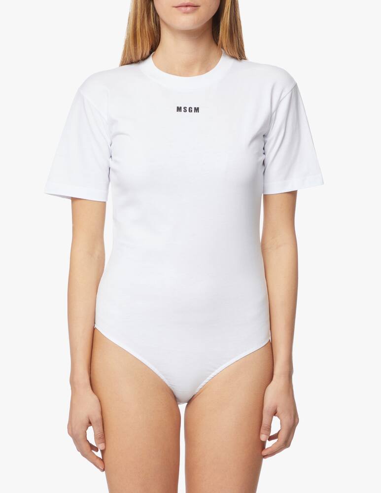 rinascente MSGM Cotton bodysuit with logo