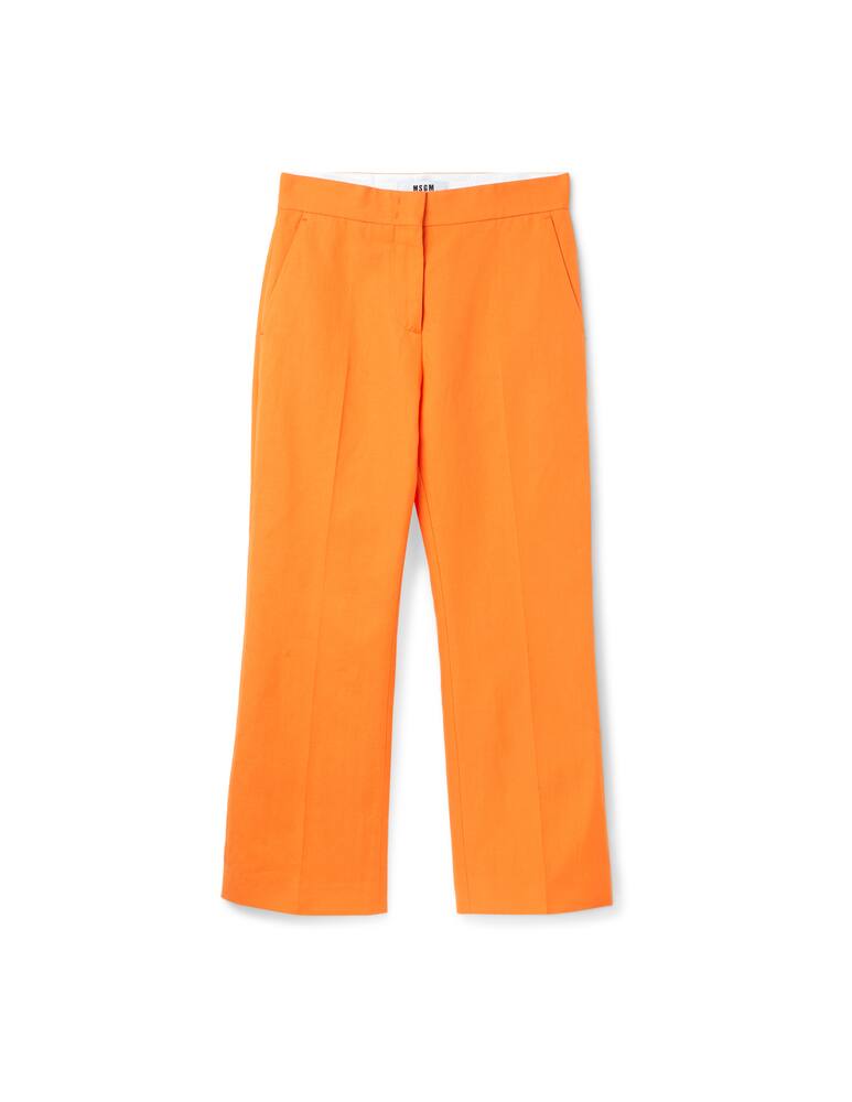 rinascente MSGM Linen cropped trousers
