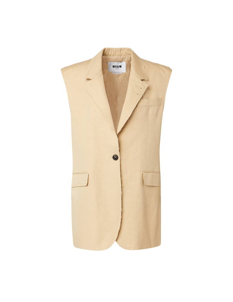 rinascente MSGM Linen blend vest