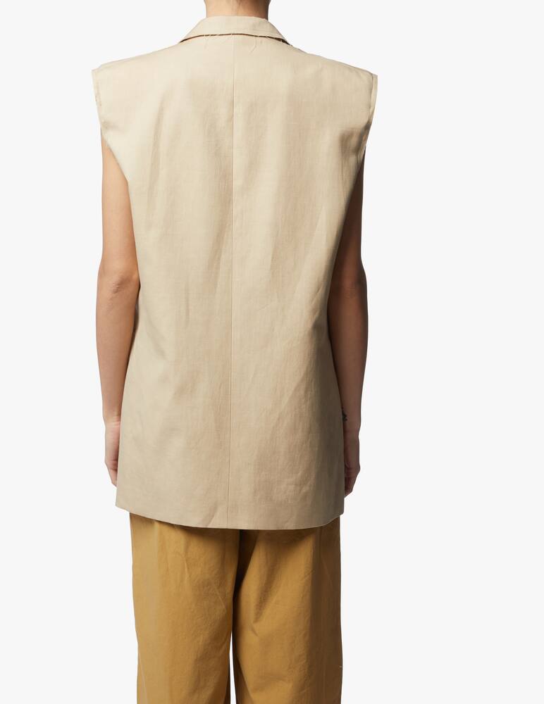 rinascente MSGM Linen blend vest