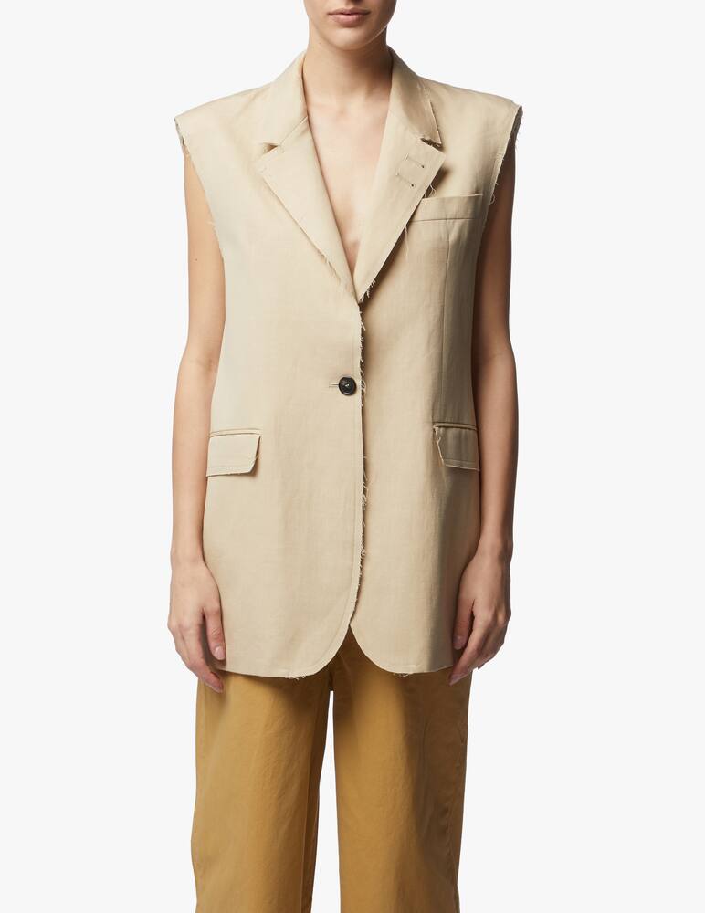 rinascente MSGM Linen blend vest