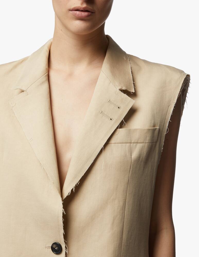 rinascente MSGM Linen blend vest