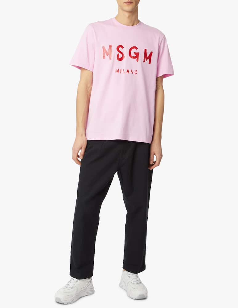 rinascente MSGM Maglietta girocollo logo spray