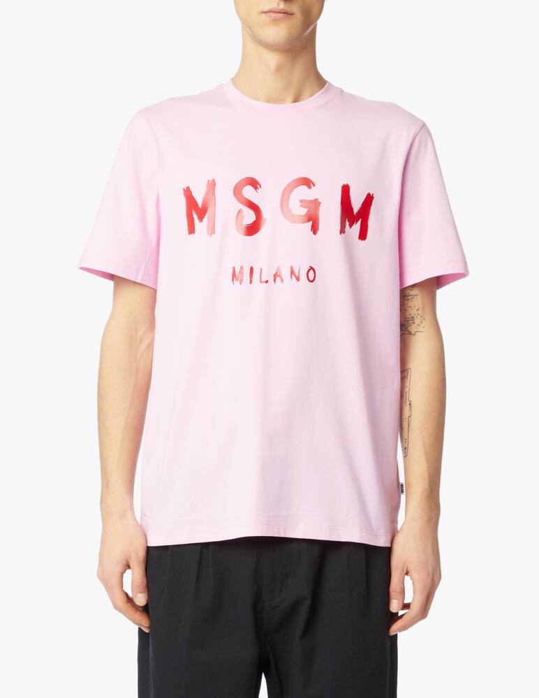 rinascente MSGM Maglietta girocollo logo spray