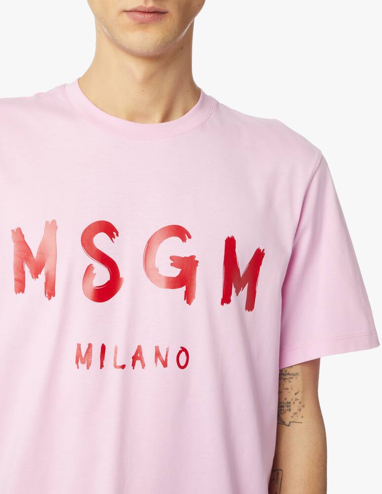 rinascente MSGM Maglietta girocollo logo spray