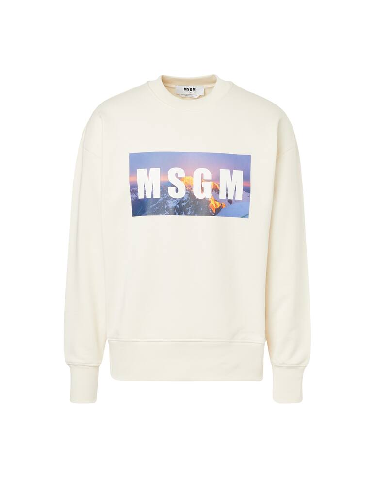 rinascente MSGM Felpa girocollo logo mountain