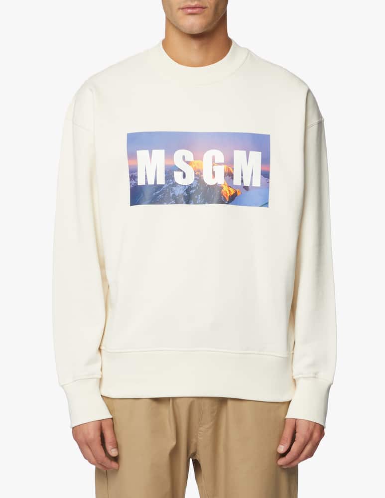 rinascente MSGM Felpa girocollo logo mountain