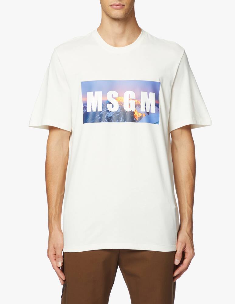 rinascente MSGM T-shirt logo mountain