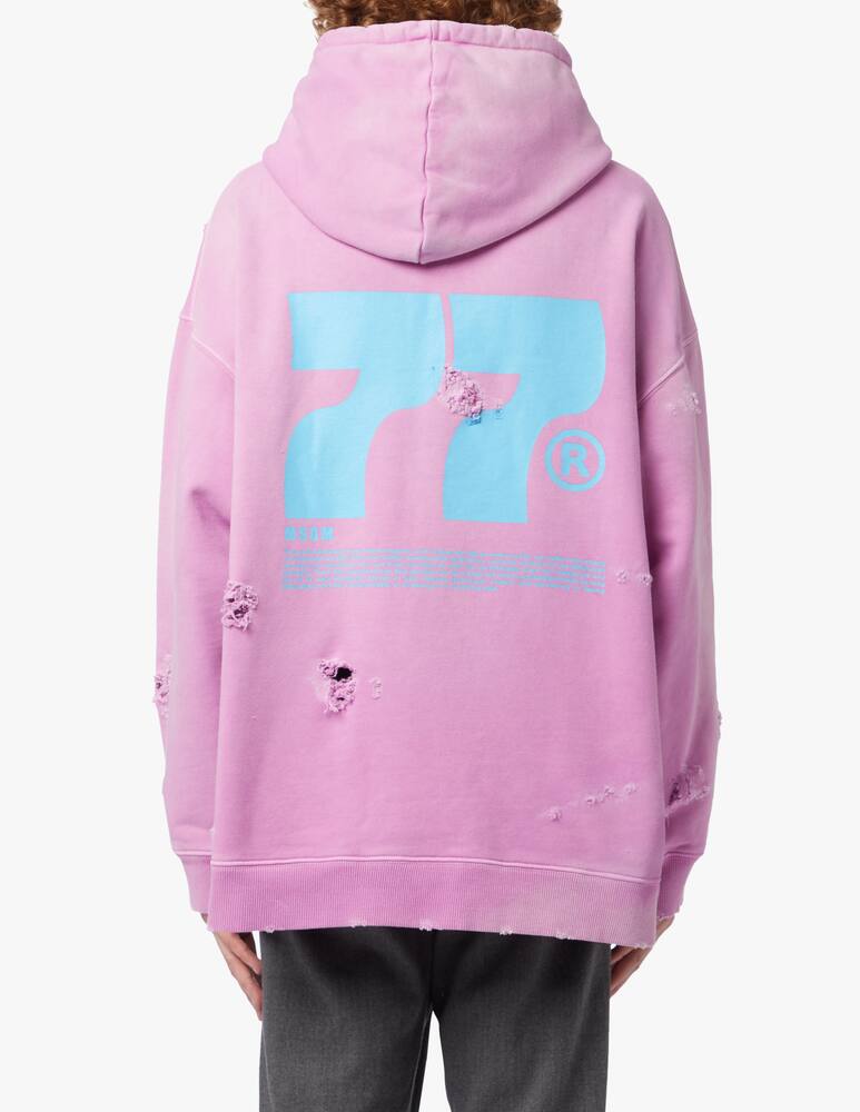 rinascente MSGM Felpa con cappuccio dystressed