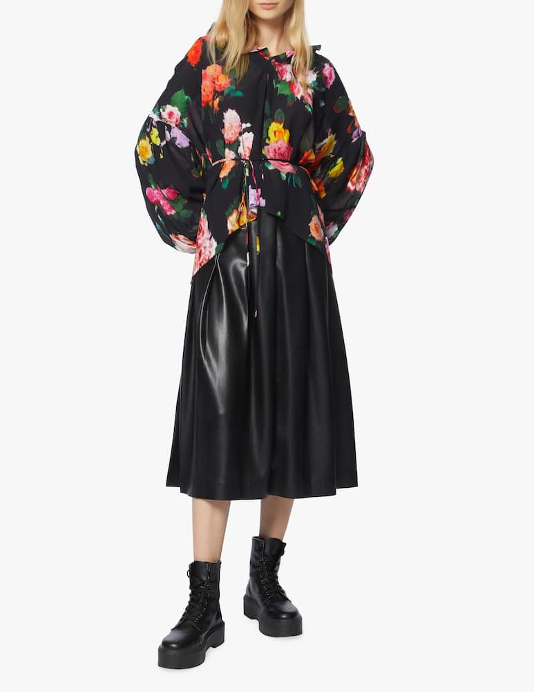 rinascente MSGM Gonna midi in similpelle