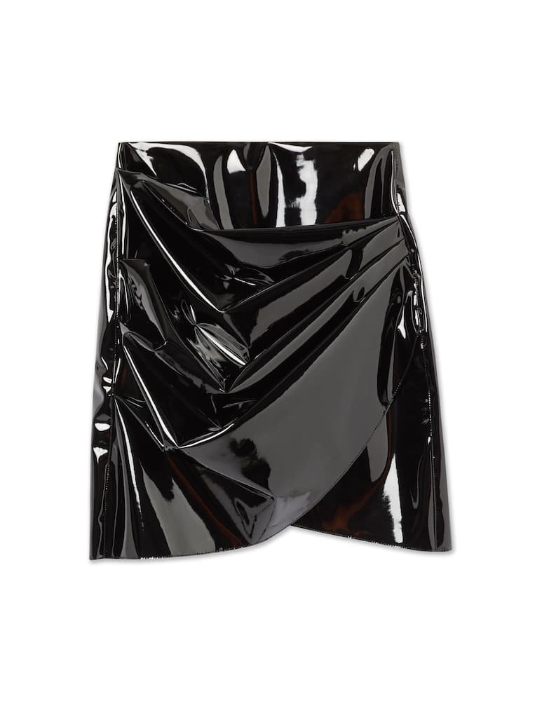 MSGM Asymmetrical mini skirt in vinyl - picture 1 MSGM Asymmetrical mini skirt in vinyl - picture 1