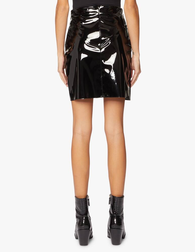 MSGM Asymmetrical mini skirt in vinyl - picture 3 MSGM Asymmetrical mini skirt in vinyl - picture 3