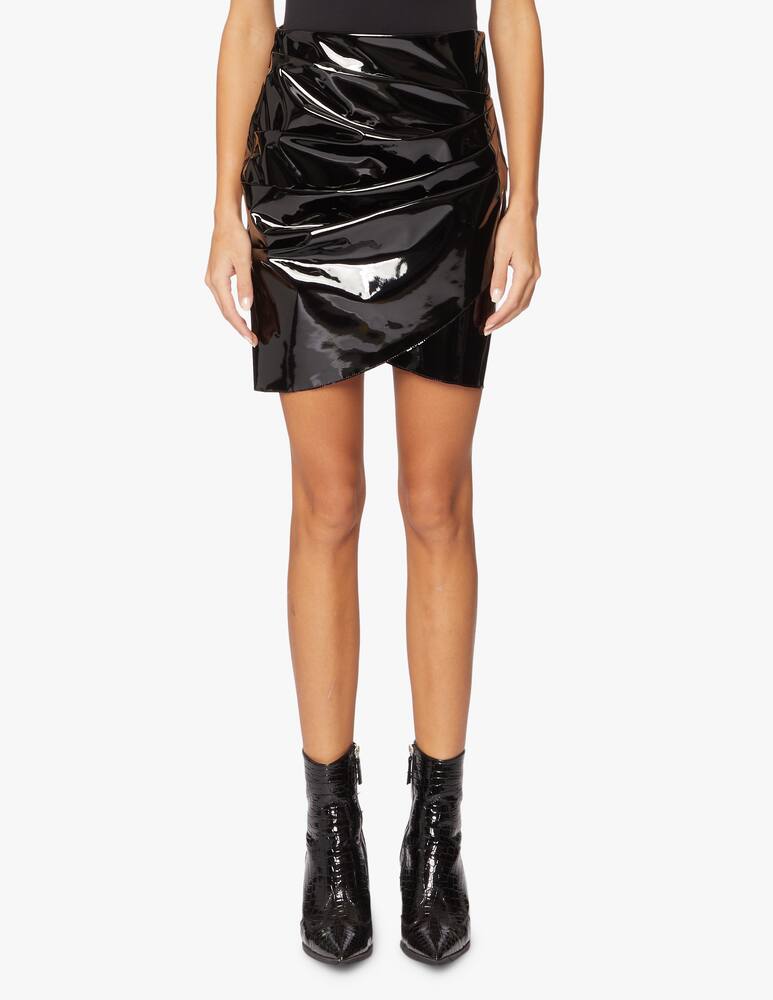 MSGM Asymmetrical mini skirt in vinyl - picture 4 MSGM Asymmetrical mini skirt in vinyl - picture 4